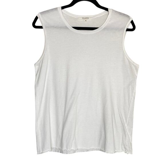 Nili Lotan White 100% Supima Cotton Tank Top Size Medium - Picture 1 of 9